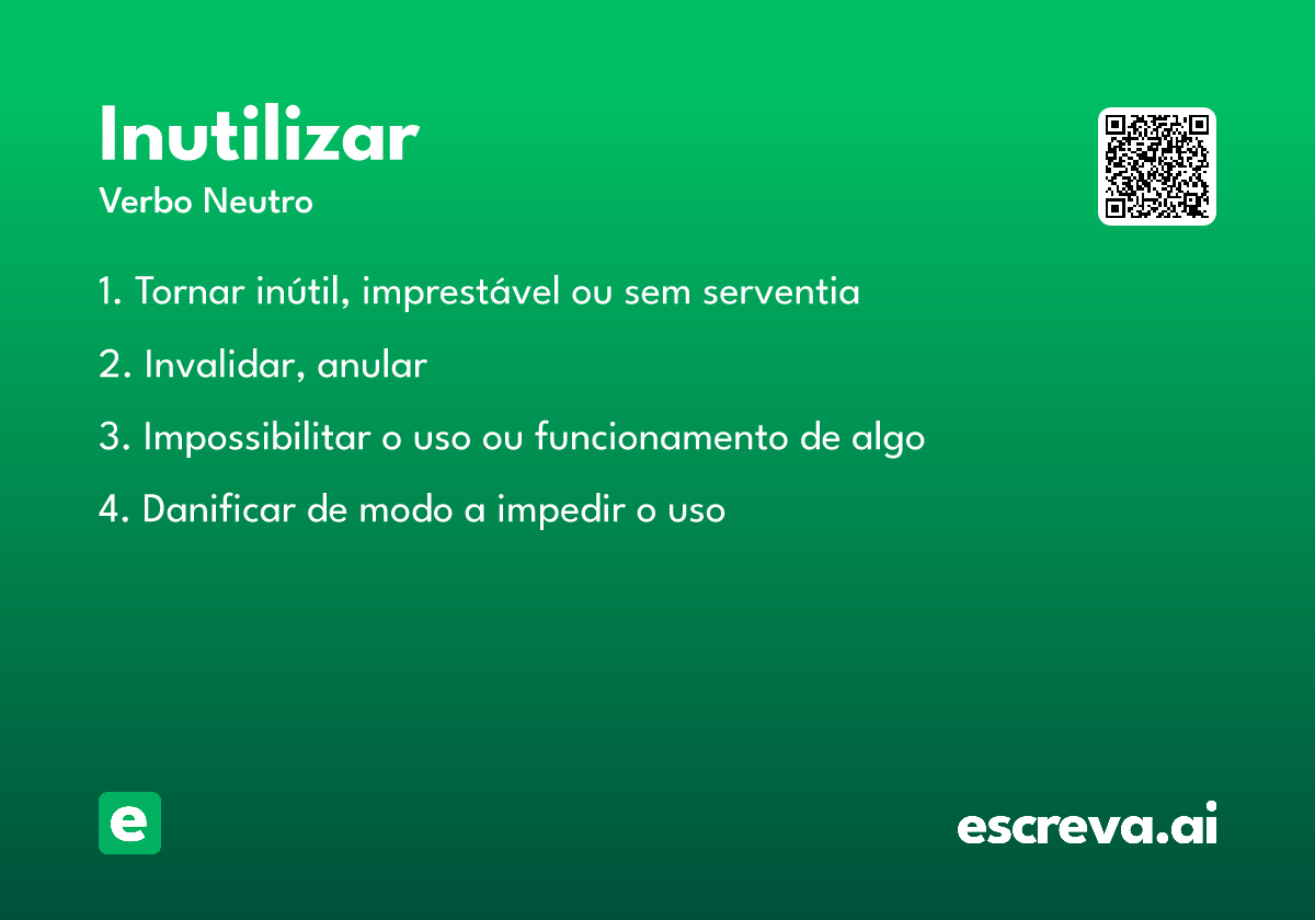 inutilizar
