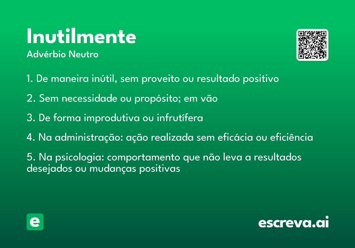 inutilmente
