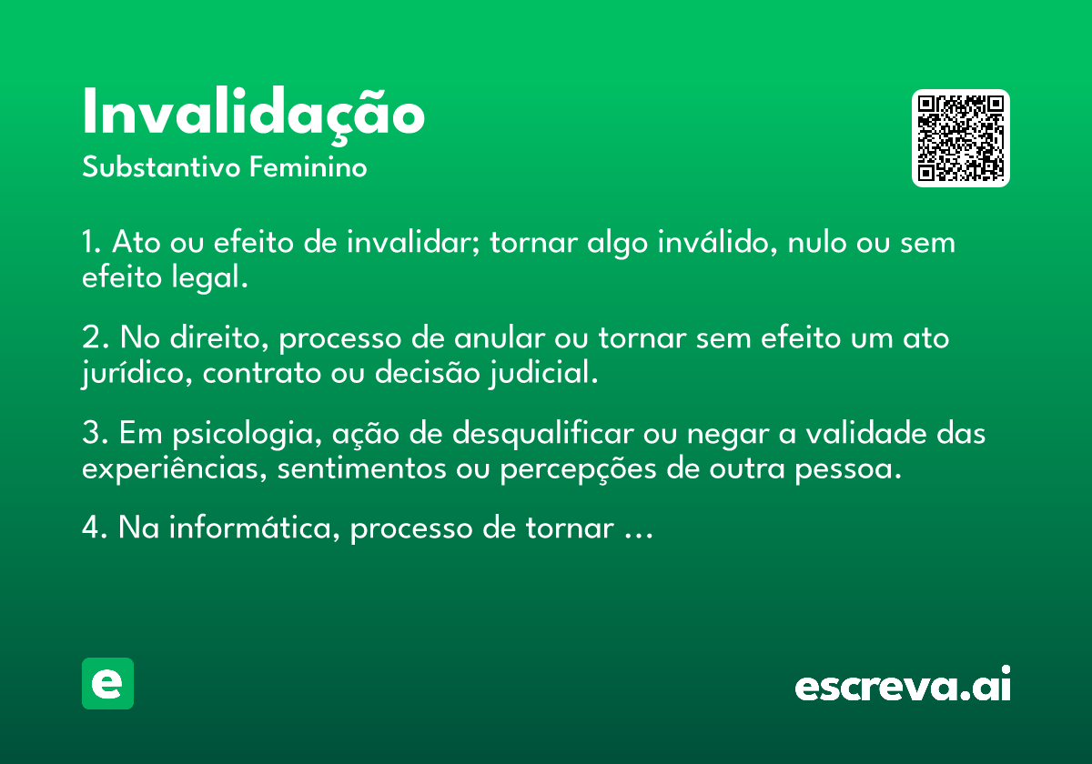 invalidação