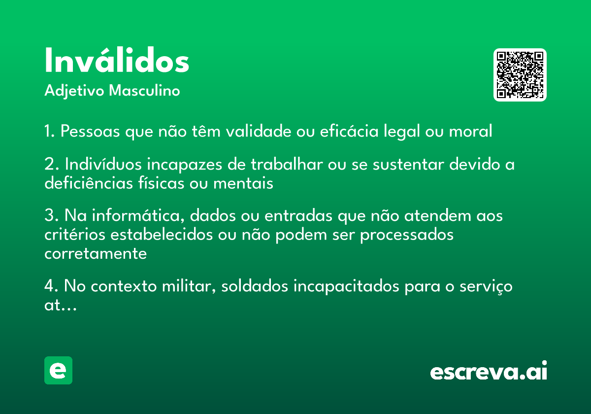 inválidos