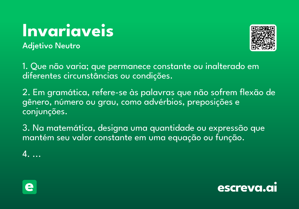 invariaveis