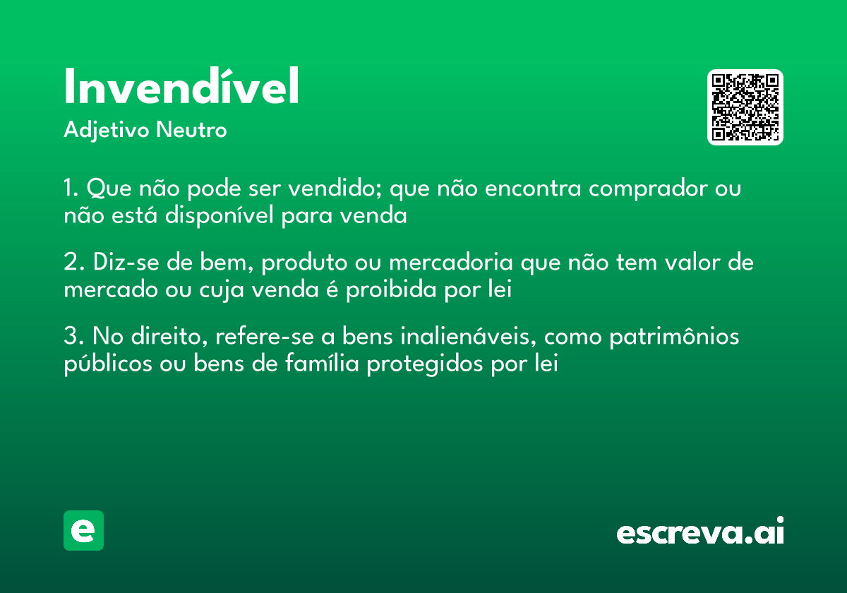 invendível