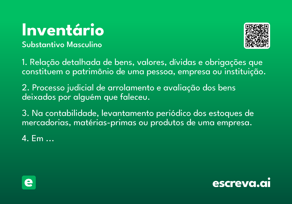 inventário