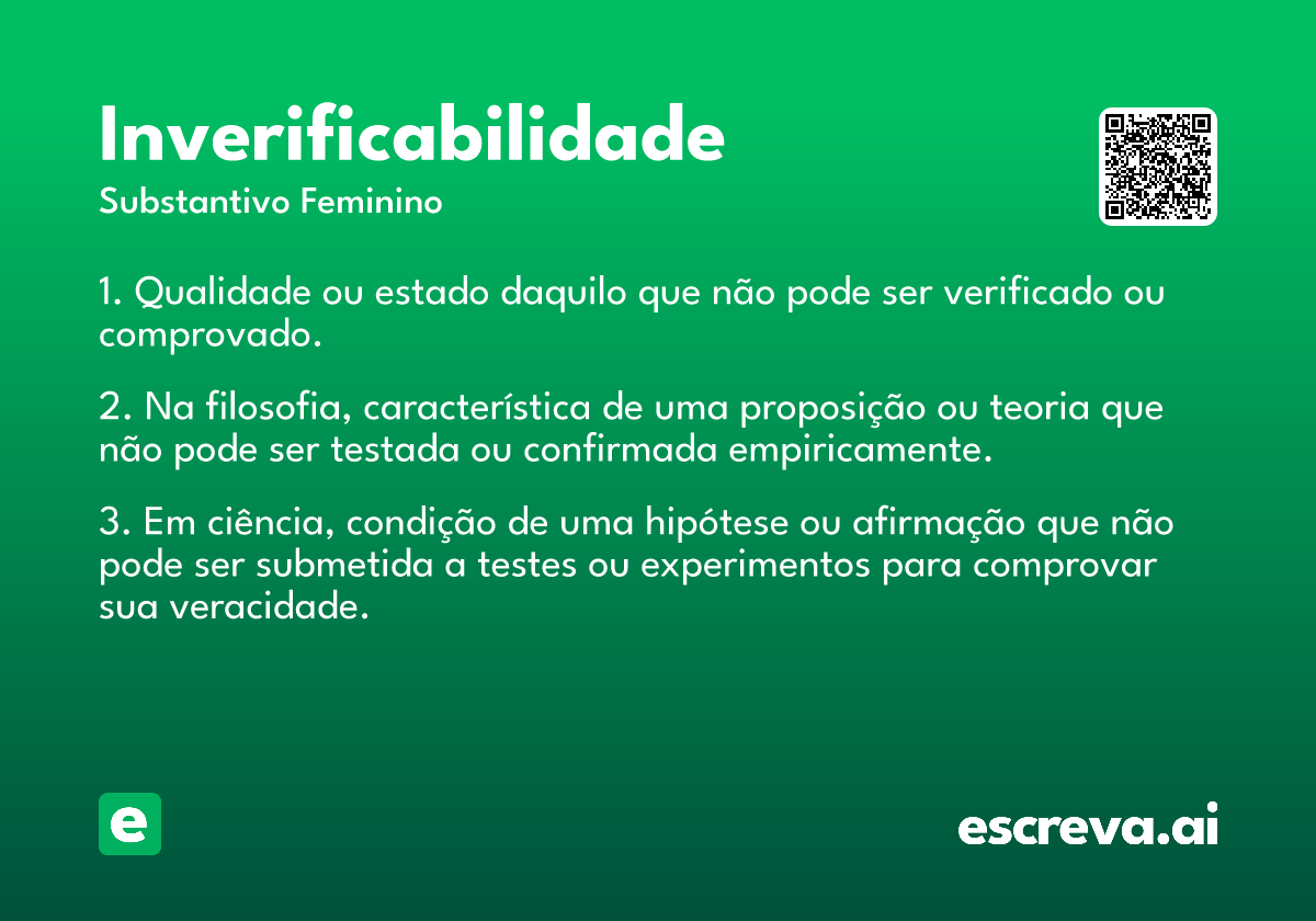 inverificabilidade