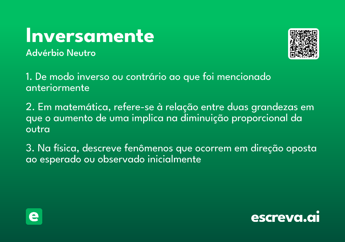 inversamente