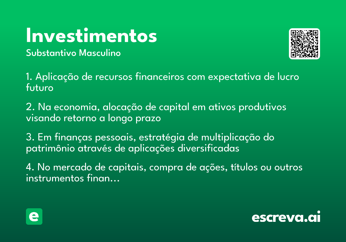 investimentos
