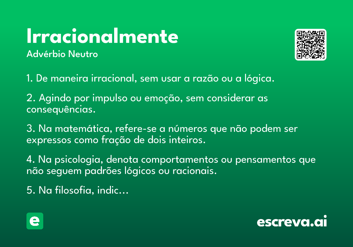 irracionalmente