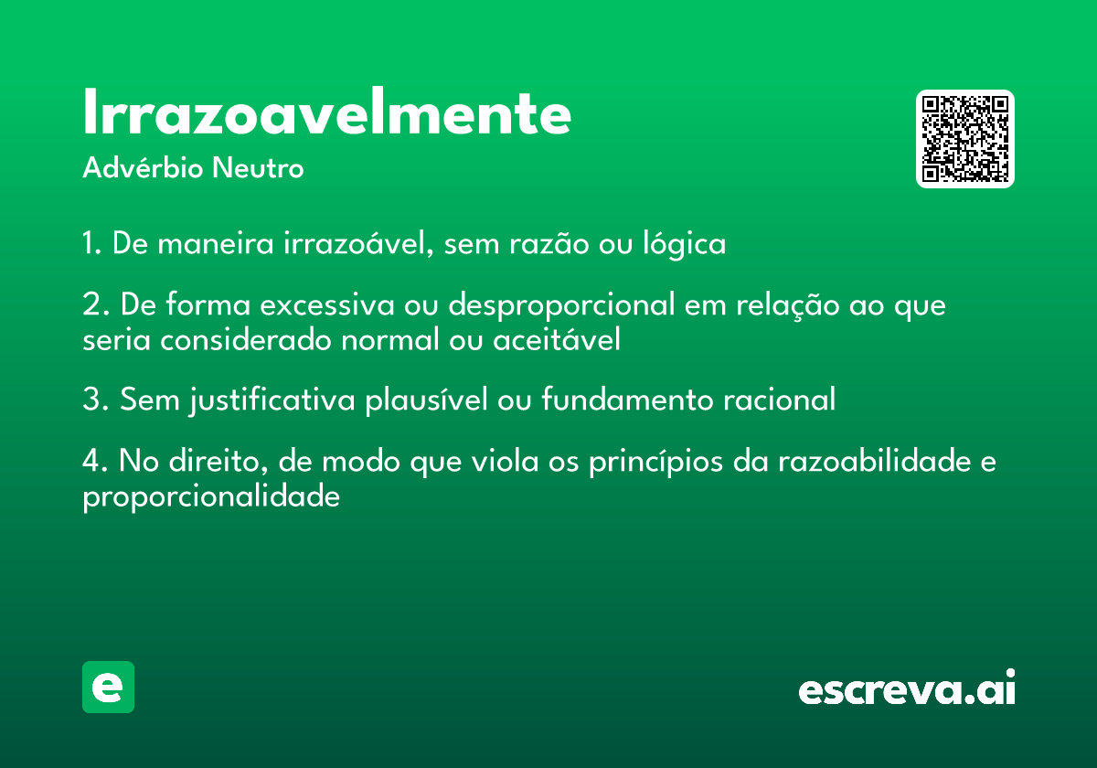 irrazoavelmente
