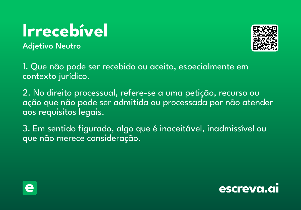 irrecebível