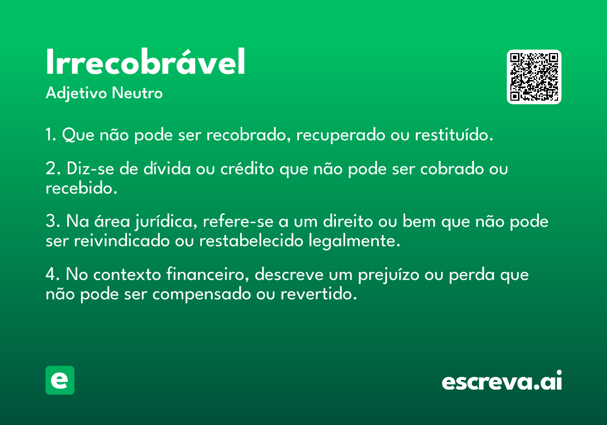 irrecobrável