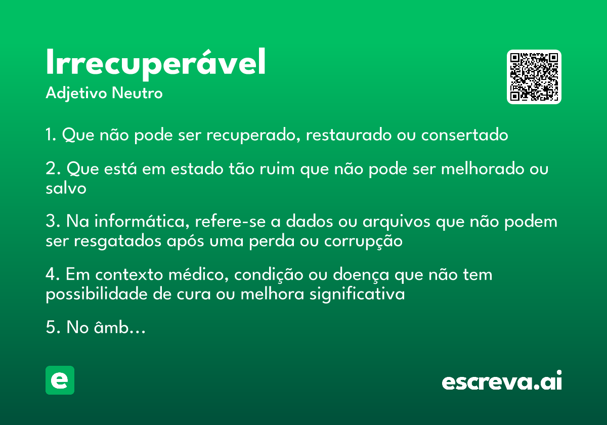 irrecuperável