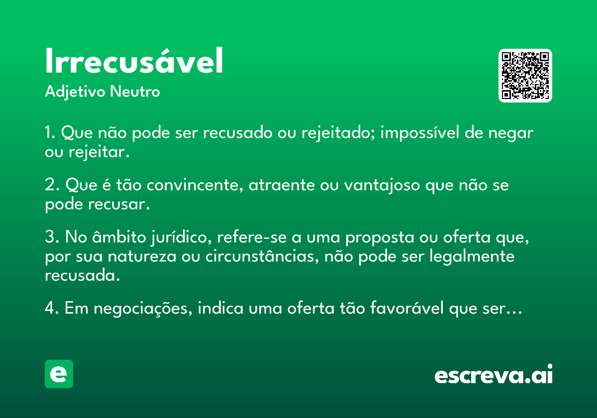 irrecusável