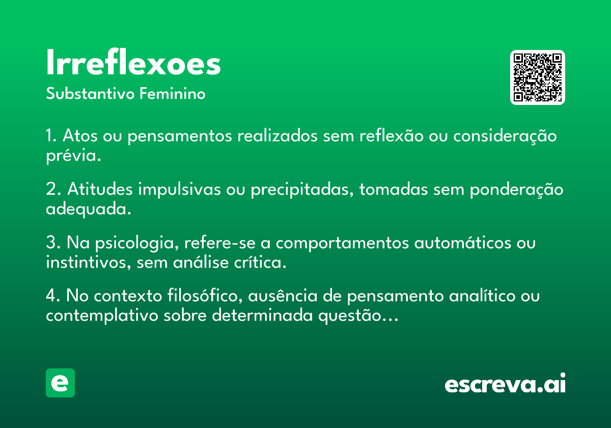 irreflexoes