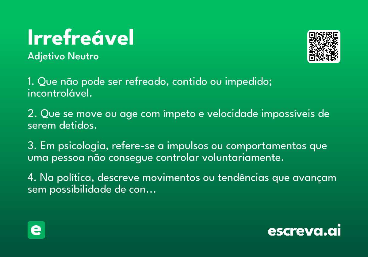 irrefreável