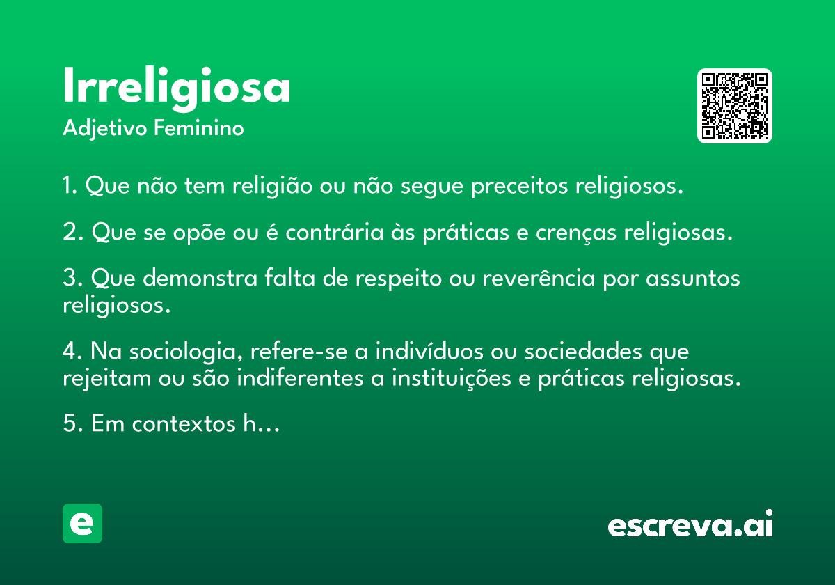 irreligiosa