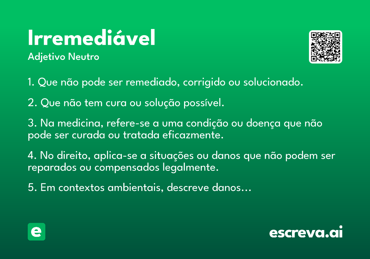 irremediável
