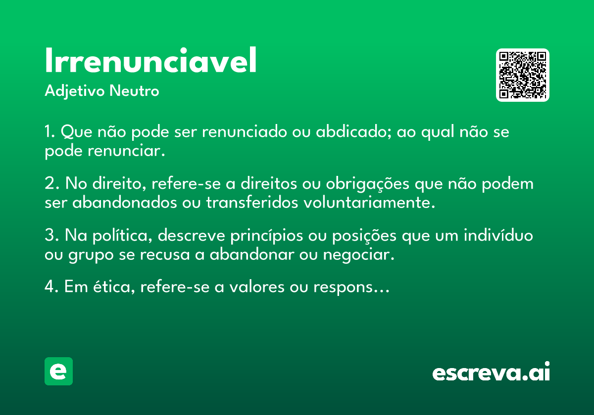 irrenunciavel