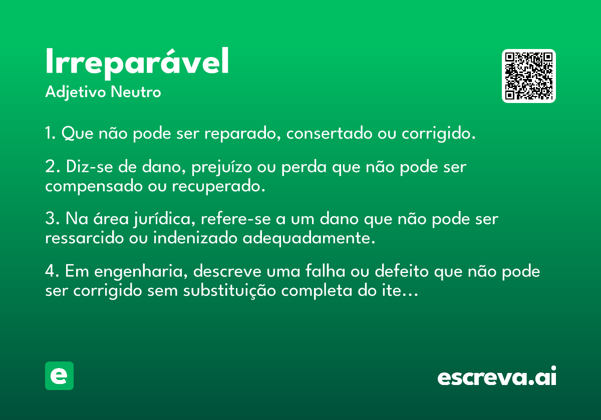 irreparável