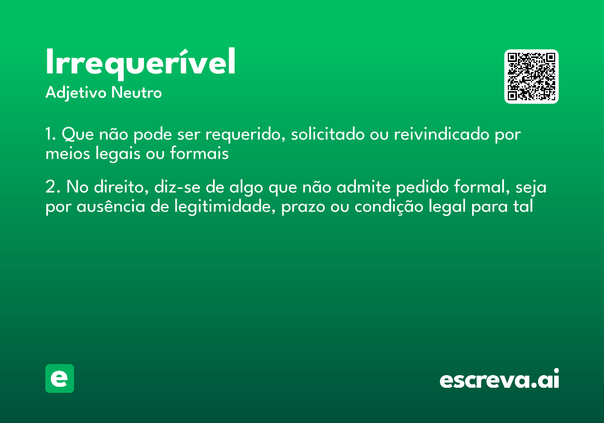 irrequerível