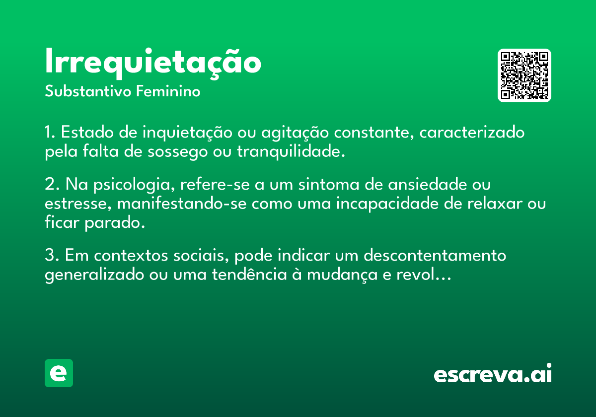 irrequietação