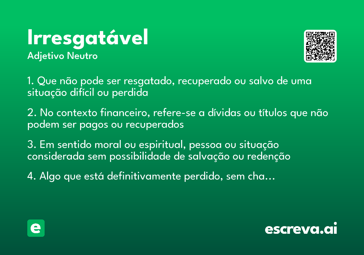 irresgatável