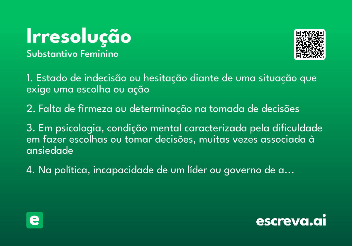 irresolução