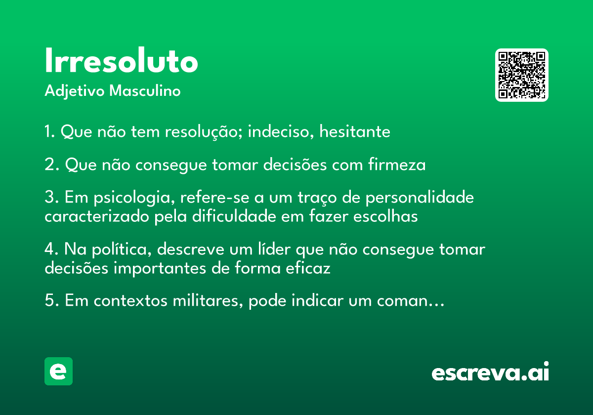 irresoluto