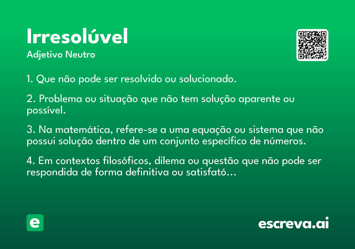 irresolúvel
