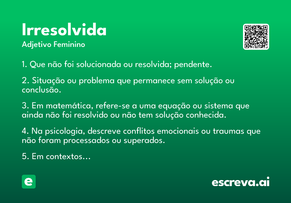 irresolvida