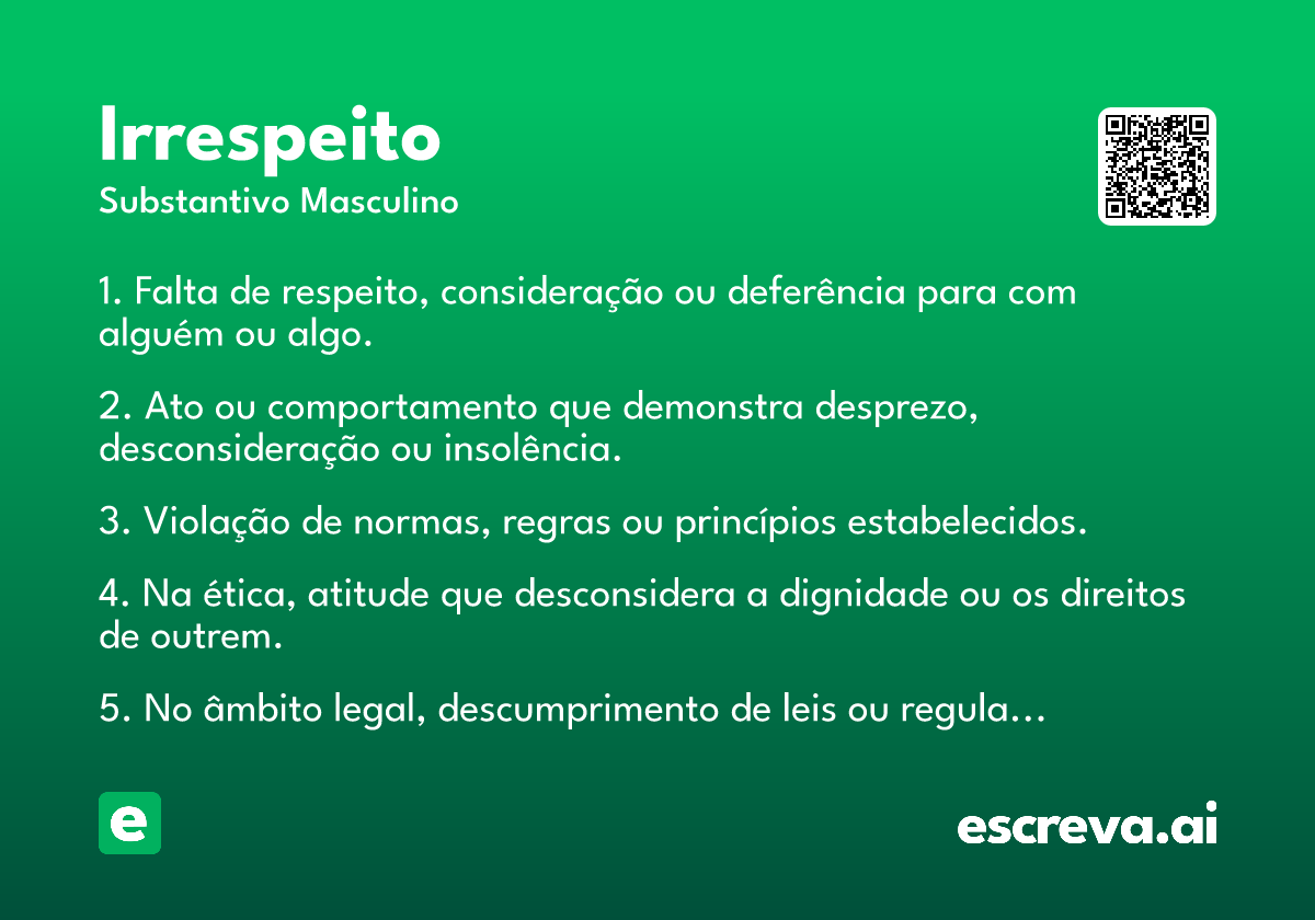 irrespeito