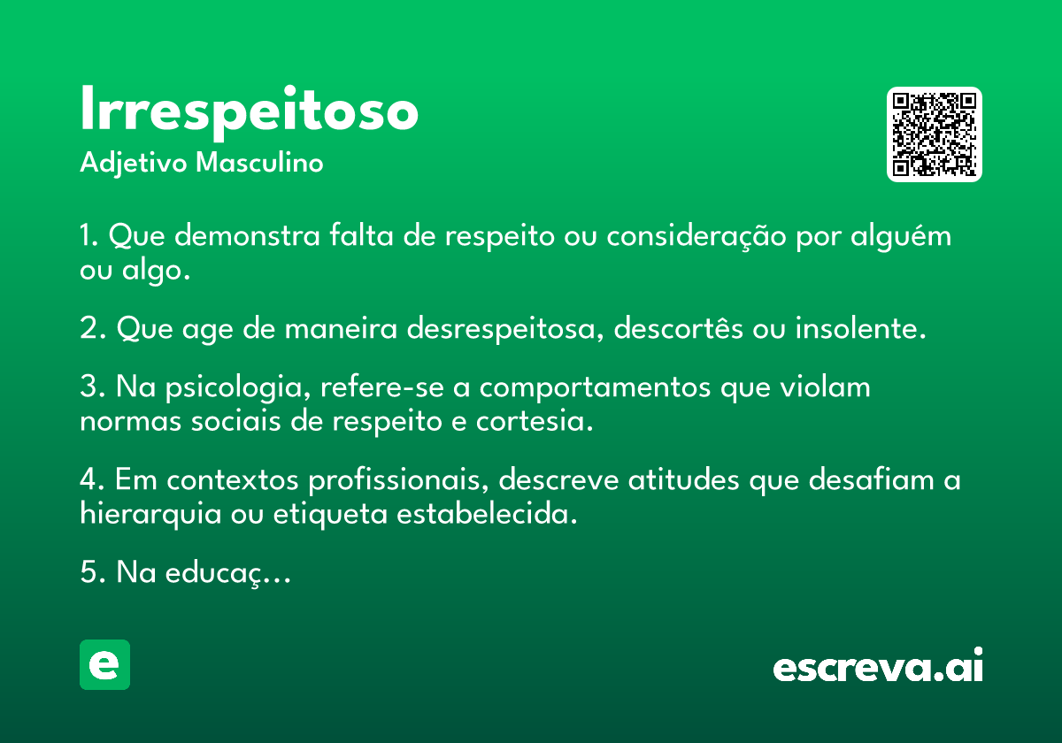 irrespeitoso