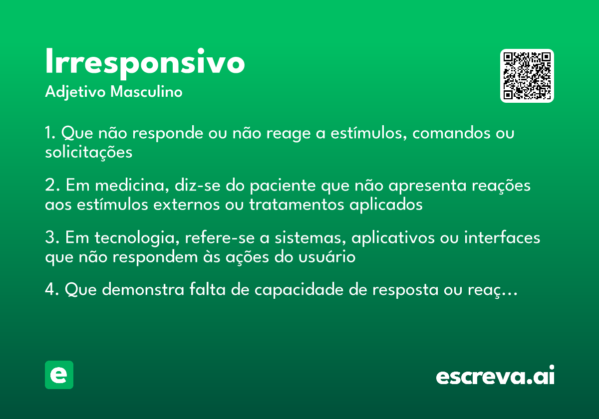 irresponsivo