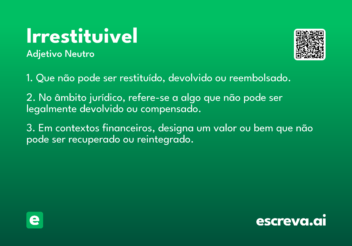 irrestituivel