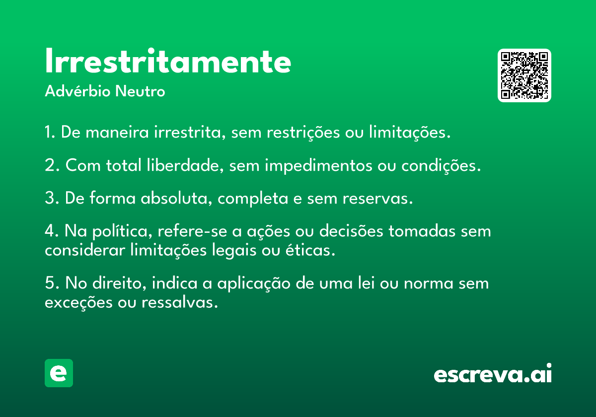 irrestritamente