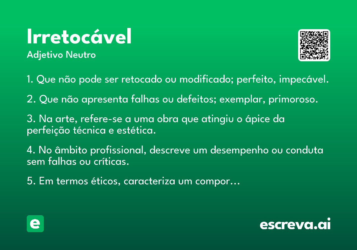 irretocável