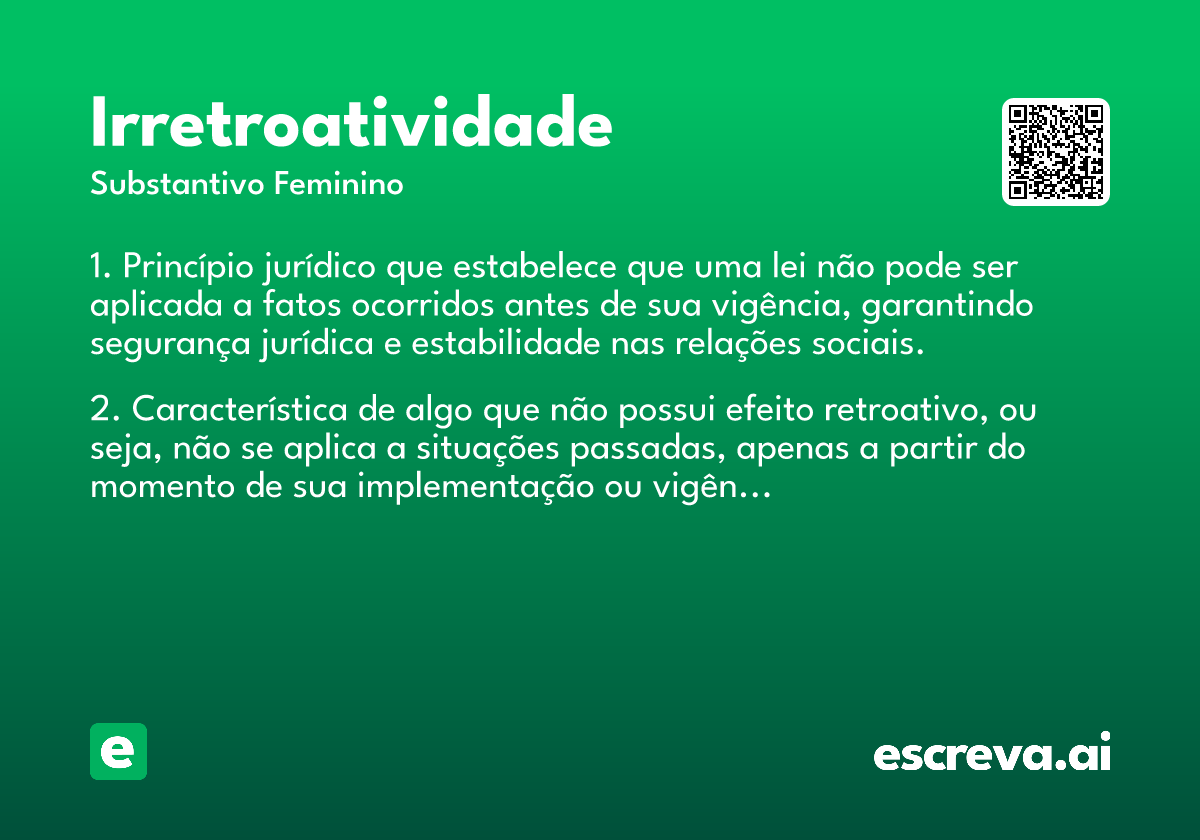 irretroatividade