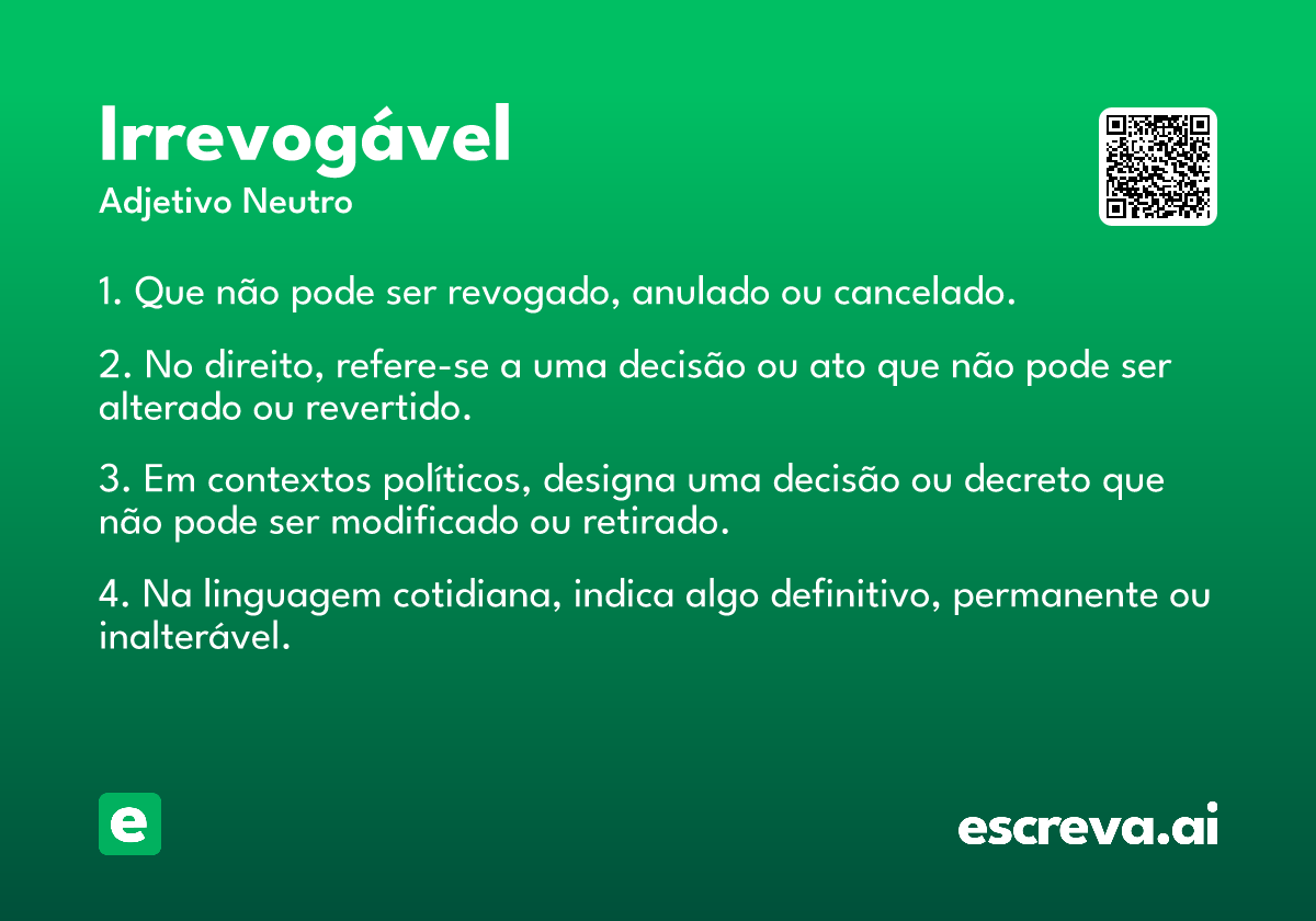irrevogável