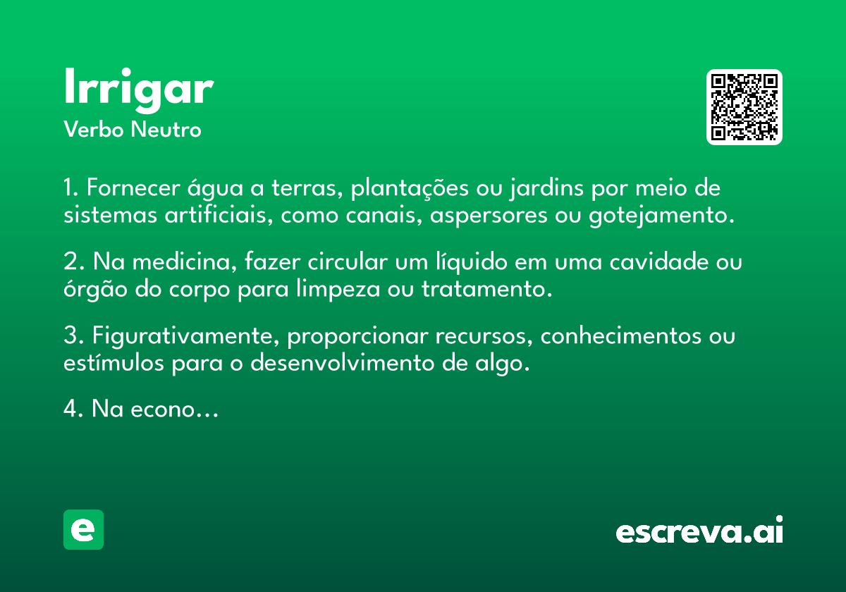 irrigar