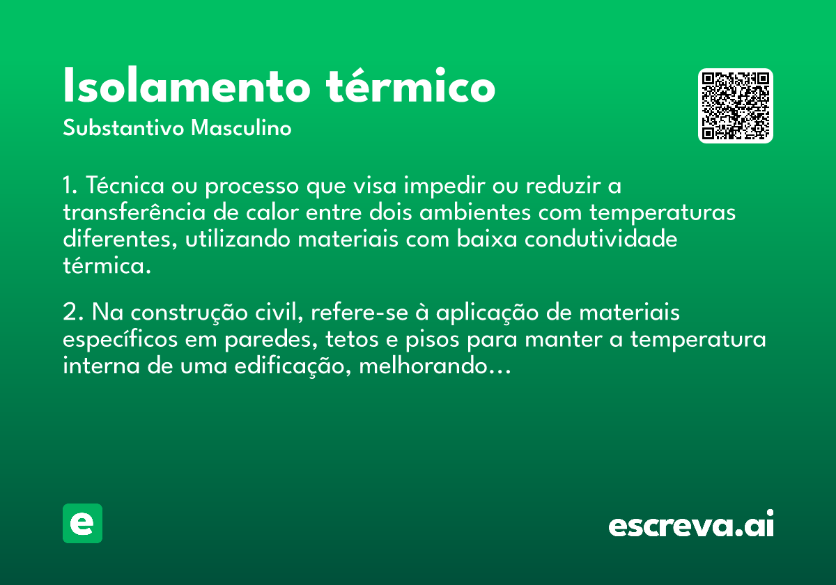 isolamento térmico