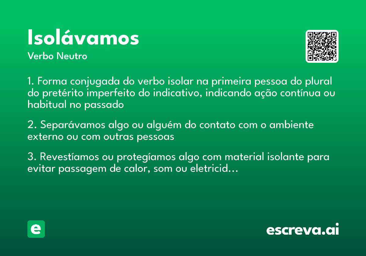 isolávamos