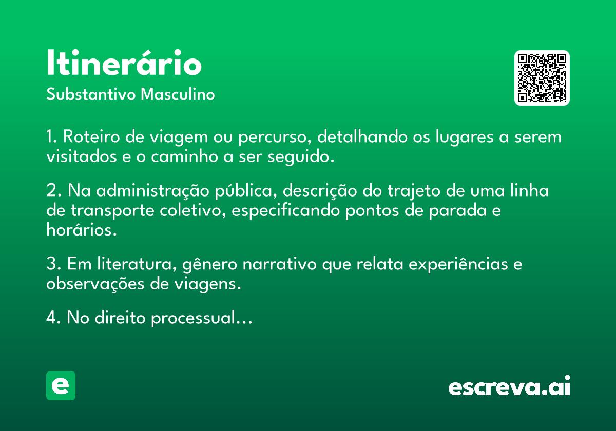 itinerário