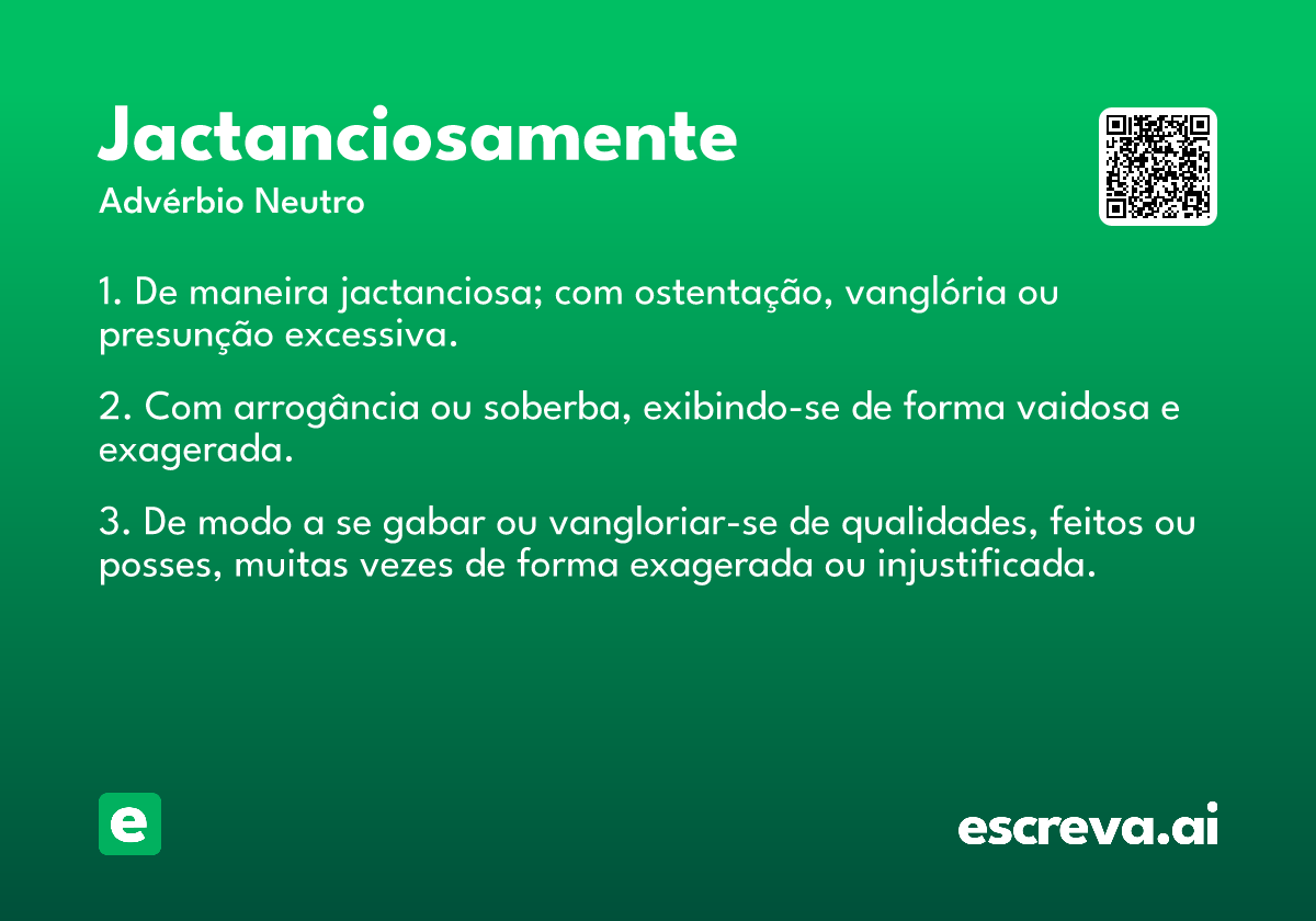 jactanciosamente