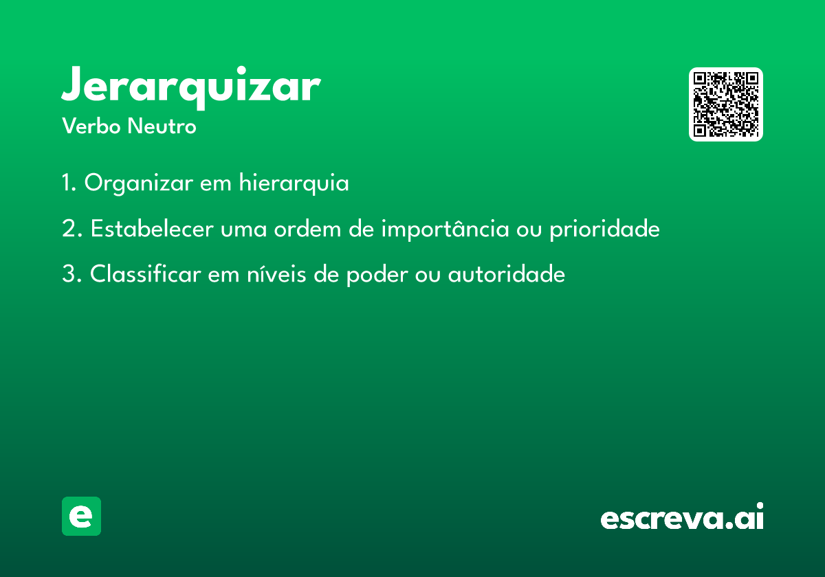 jerarquizar