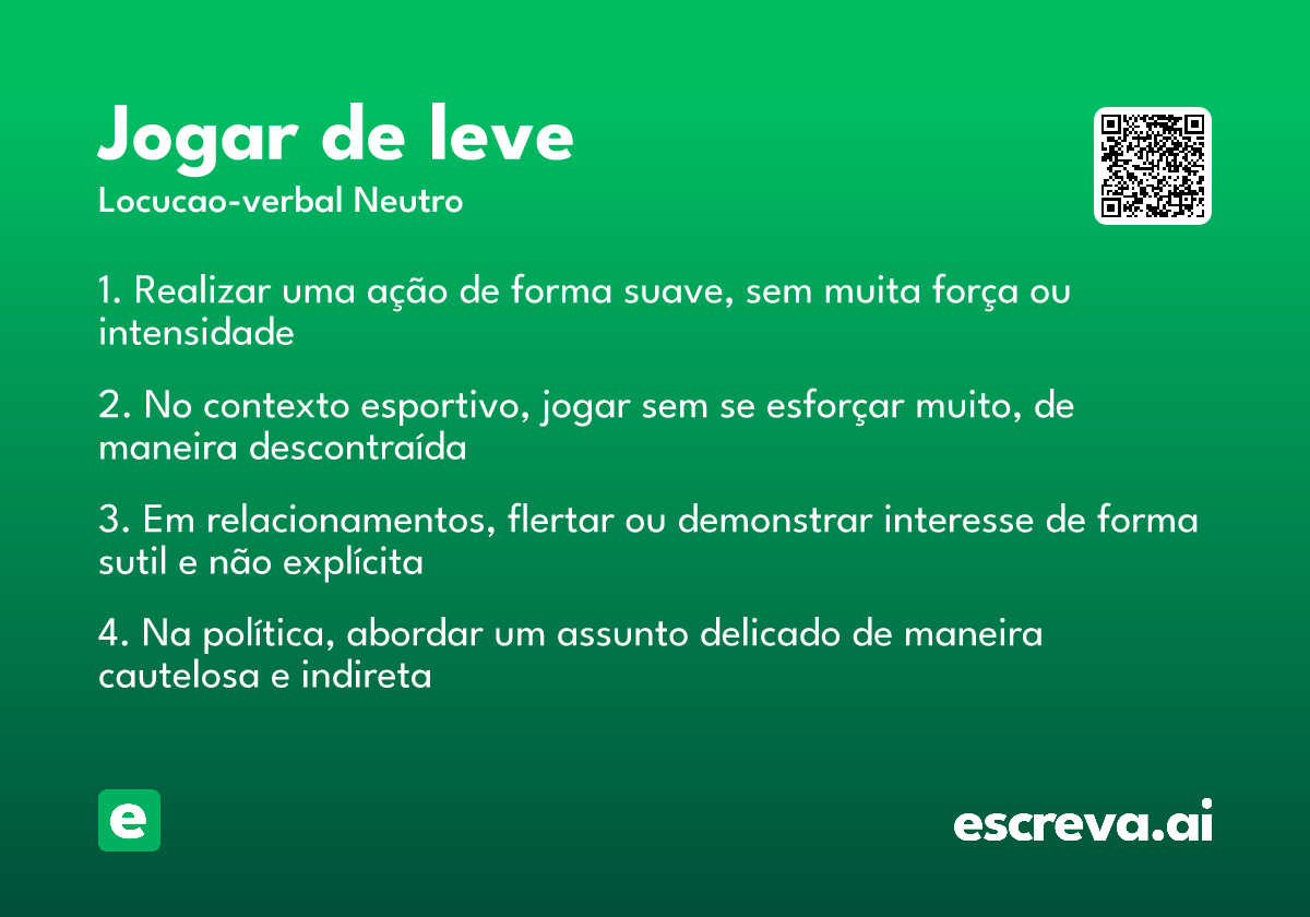 jogar de leve