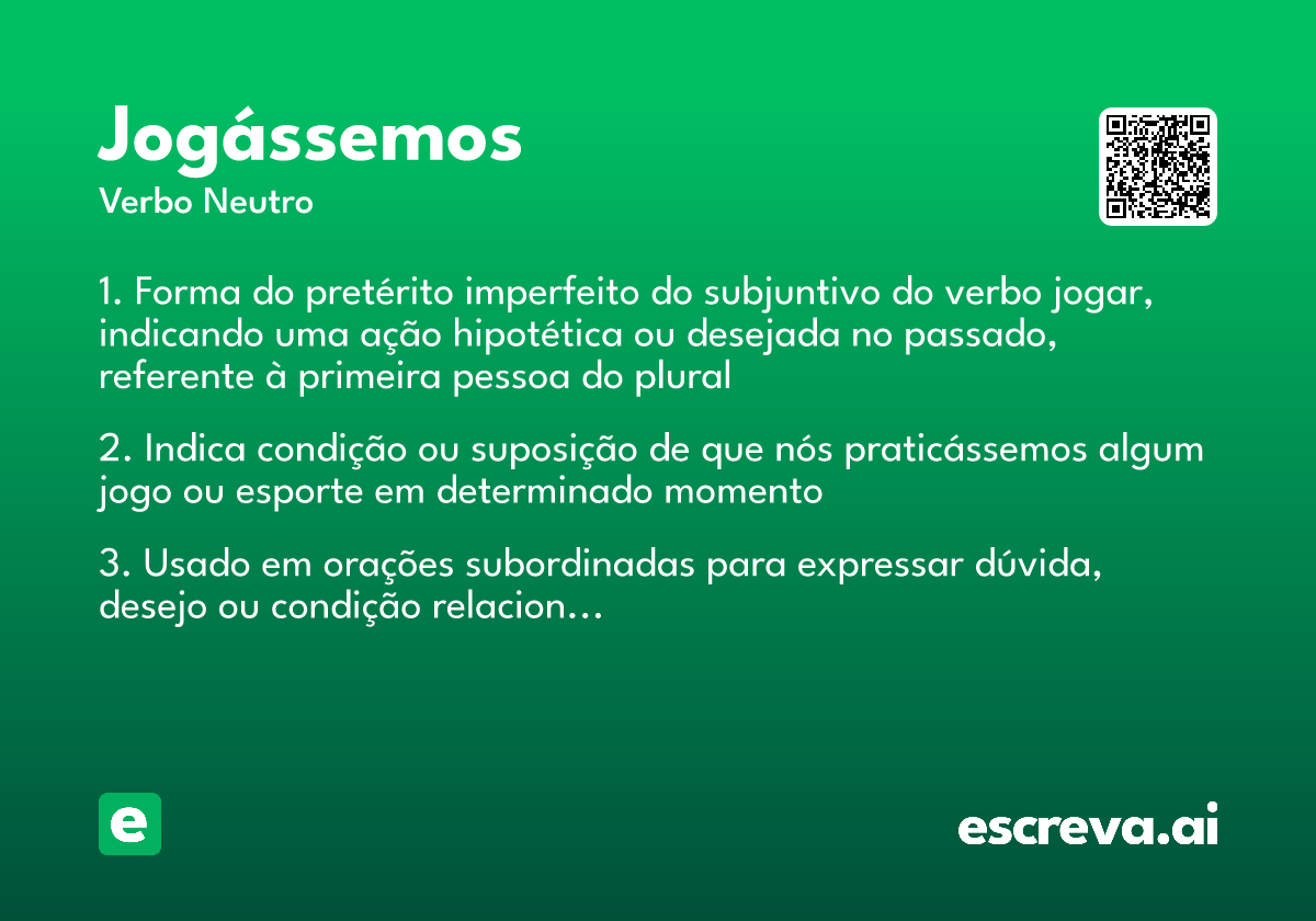 jogássemos