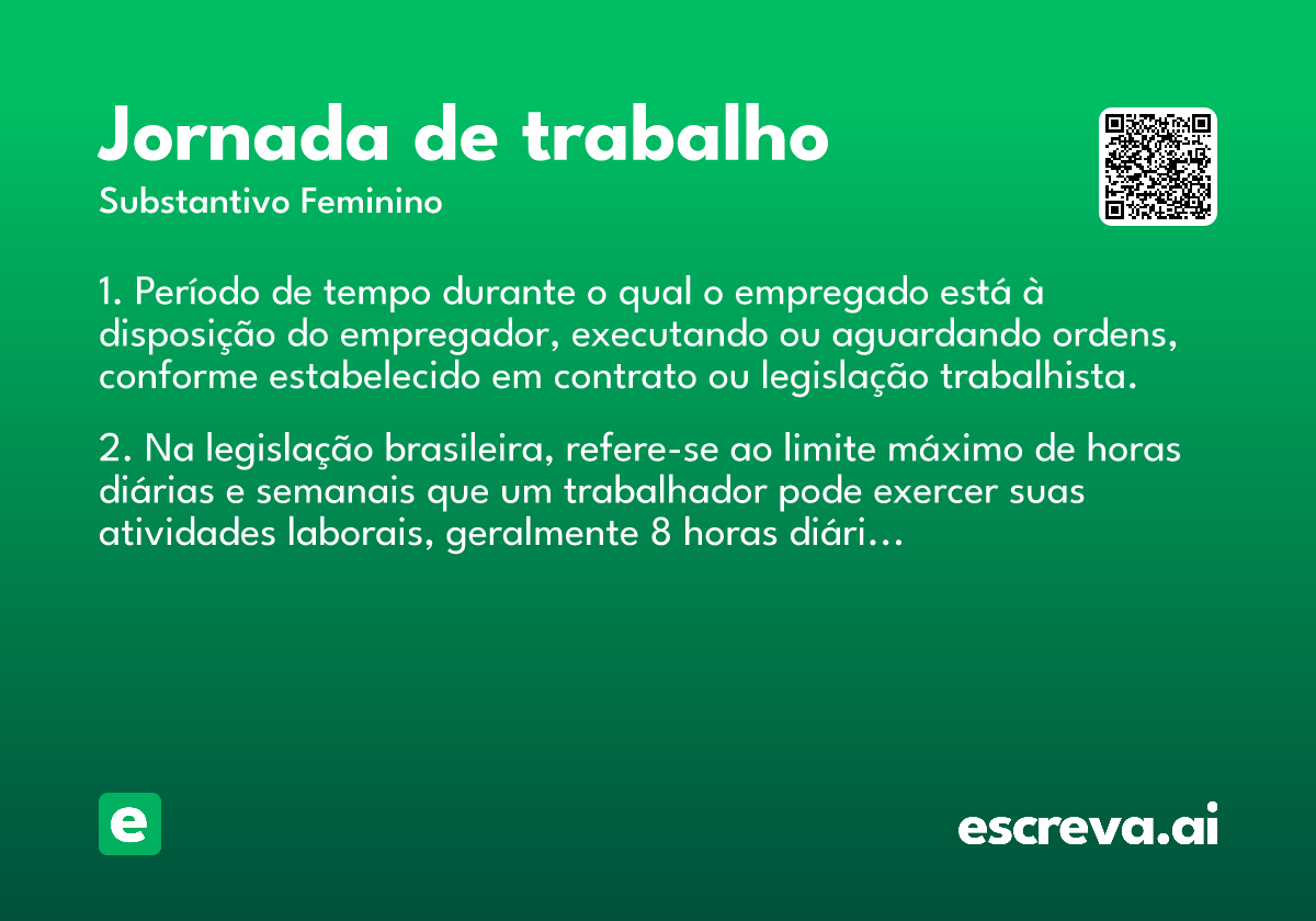 jornada de trabalho
