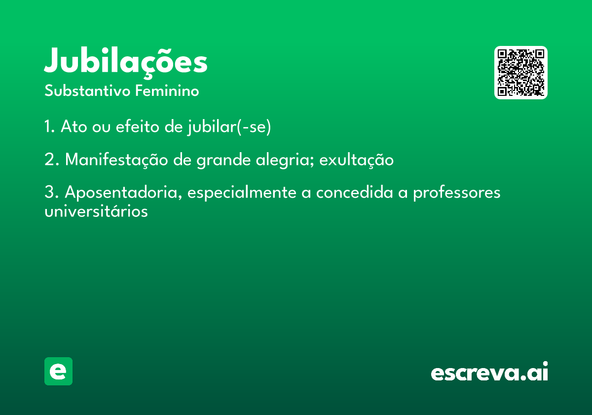 jubilações