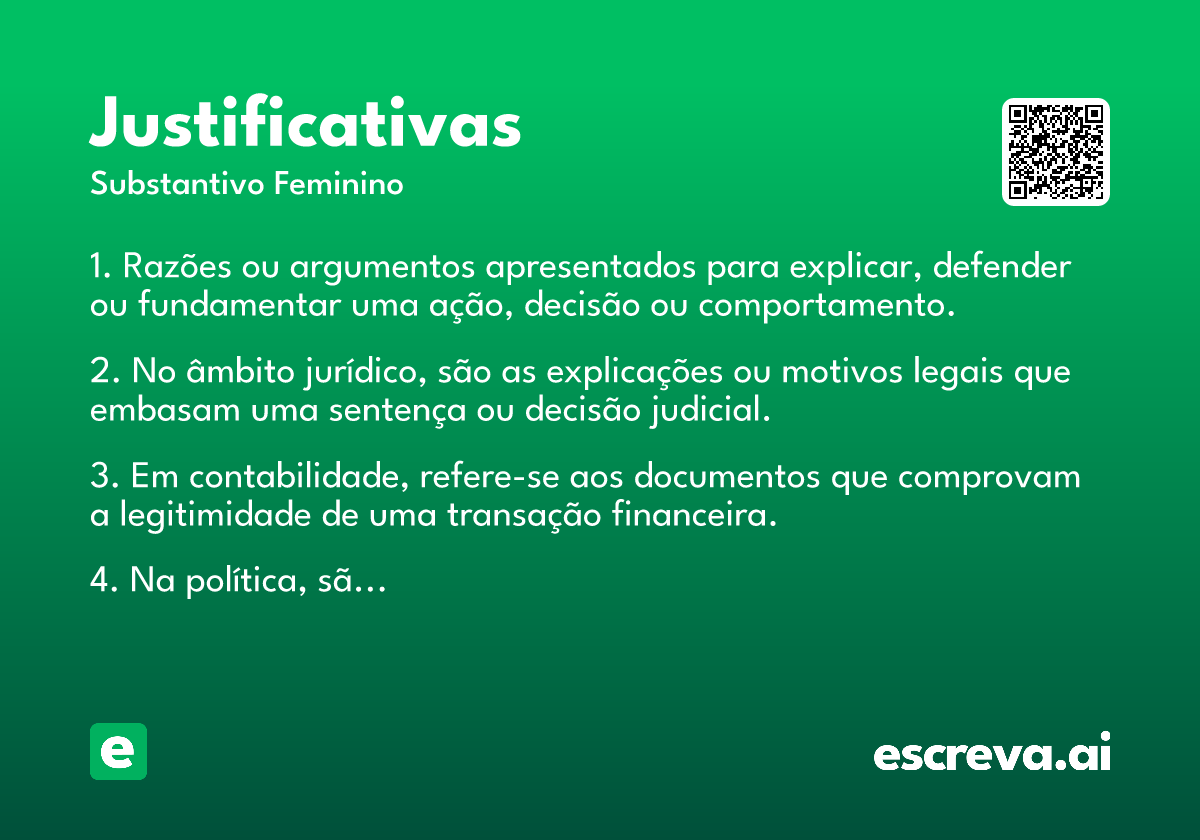 justificativas