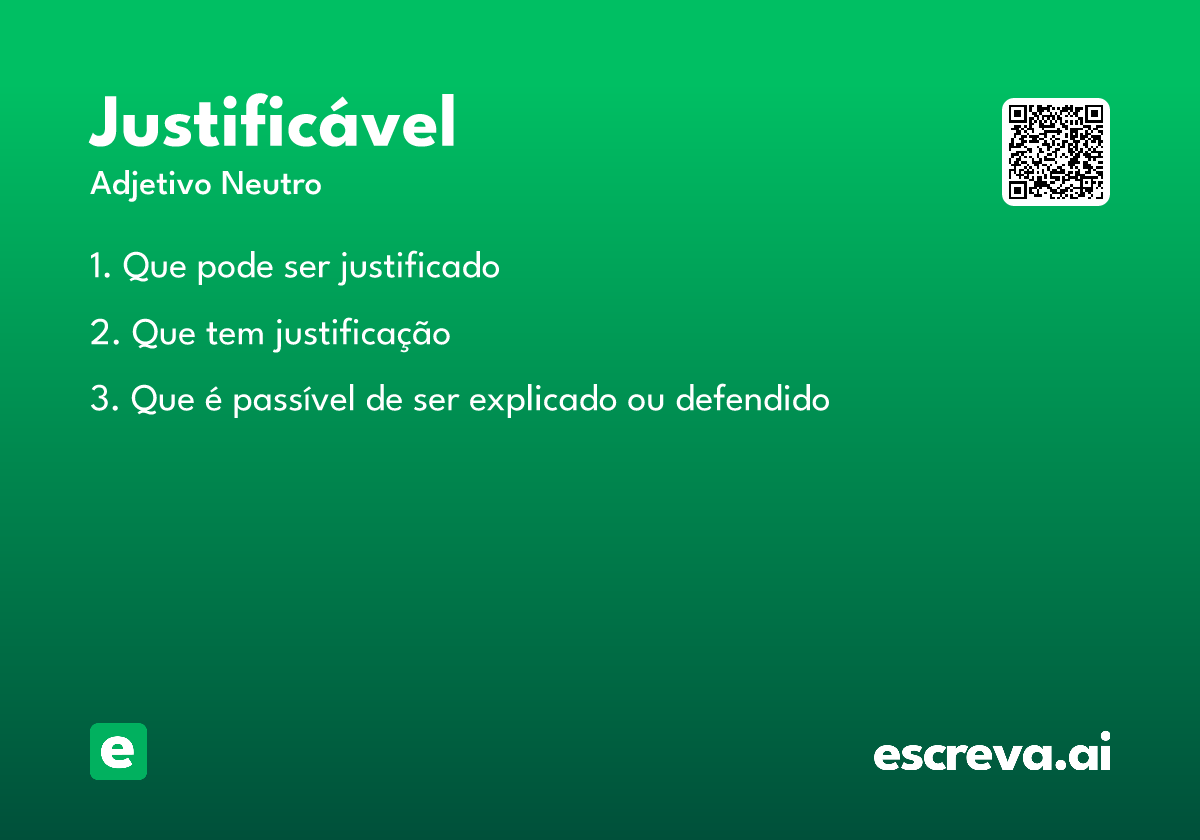 justificável
