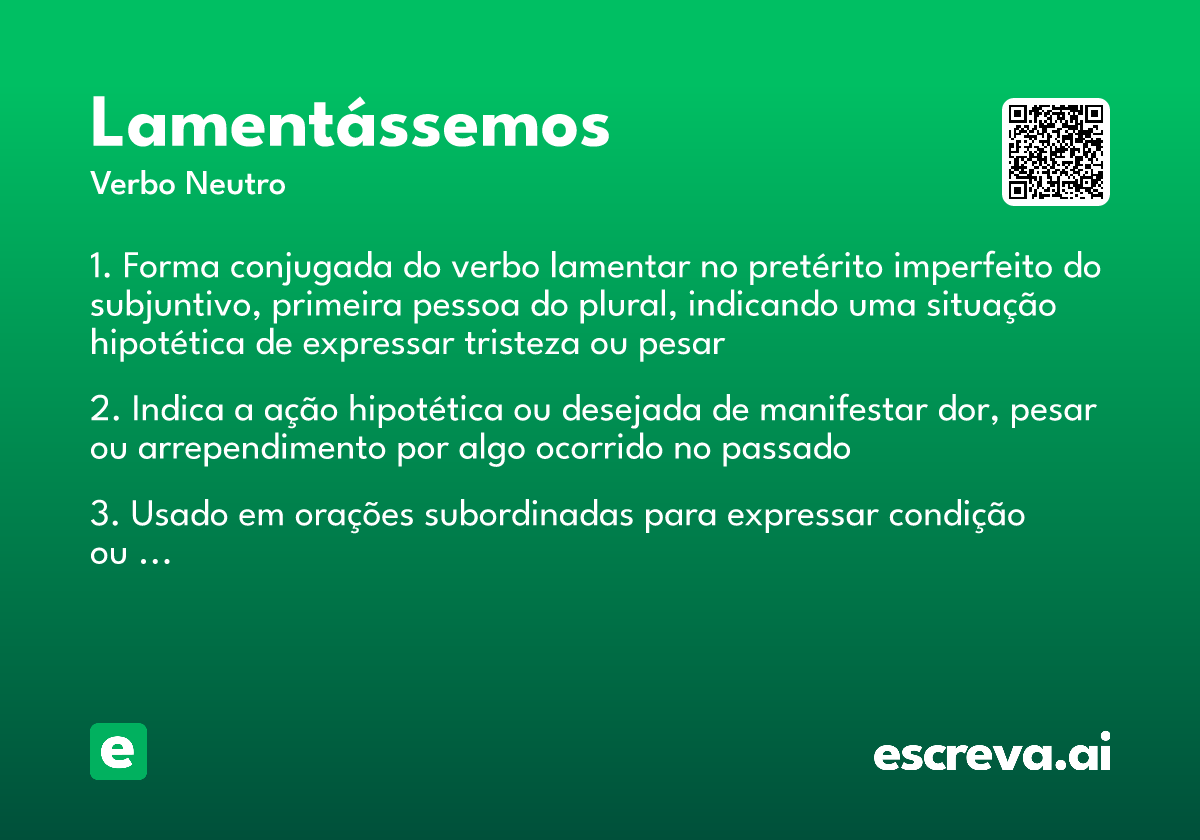 lamentássemos